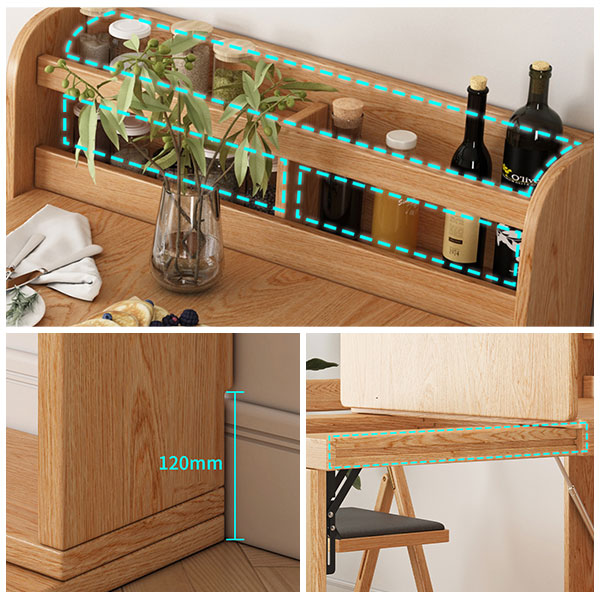 Foldable Ash Wood Dining Table Medieval Modern Rectangle Table with Double Pedestal Clearhalo ' dining_table' 'Dining Tables & Seating' 'Dining Tables' 'furn' 'furn_dining_table' 'Furniture' 'furniture_dining_table' 'Kitchen & Dining Furniture' 'kitchen&dining_furn' 'kitchen' 'kitchen_dining_table' 4092818