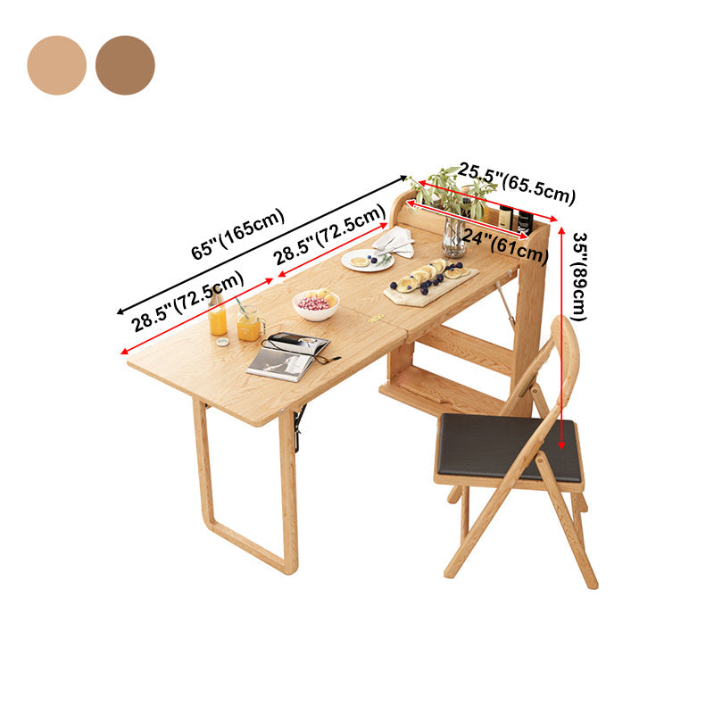Foldable Ash Wood Dining Table Medieval Modern Rectangle Table with Double Pedestal Clearhalo ' dining_table' 'Dining Tables & Seating' 'Dining Tables' 'furn' 'furn_dining_table' 'Furniture' 'furniture_dining_table' 'Kitchen & Dining Furniture' 'kitchen&dining_furn' 'kitchen' 'kitchen_dining_table' 4092822