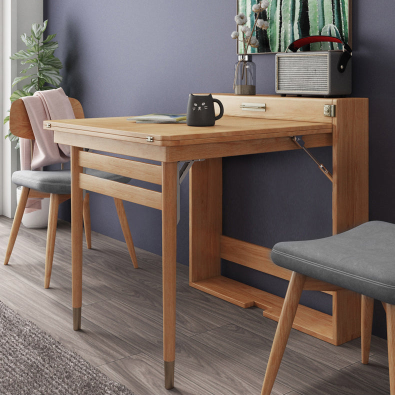 60'' Foldable Ash Wood Dining Table Medieval Modern Rectangle Table with 3 Legs Clearhalo ' dining_table' 'Dining Tables & Seating' 'Dining Tables' 'furn' 'furn_dining_table' 'Furniture' 'furniture_dining_table' 'Kitchen & Dining Furniture' 'kitchen&dining_furn' 'kitchen' 'kitchen_dining_table' 4092824