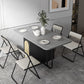 Foldable Wooden Top Dining Table Medieval Modern Rectangle Table with Storage Trestle Base Clearhalo ' dining_table' 'Dining Tables & Seating' 'Dining Tables' 'furn' 'furn_dining_table' 'Furniture' 'furniture_dining_table' 'Kitchen & Dining Furniture' 'kitchen&dining_furn' 'kitchen' 'kitchen_dining_table' 4092835