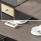 Foldable Woode Table in Grey Medieval Modern Rectangle Table with Storage Trestle Base Clearhalo ' dining_table' 'Dining Tables & Seating' 'Dining Tables' 'furn' 'furn_dining_table' 'Furniture' 'furniture_dining_table' 'Kitchen & Dining Furniture' 'kitchen&dining_furn' 'kitchen' 'kitchen_dining_table' 4092855
