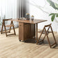 Mid-Century Modern Dining Table 51.18" Rectangle Solid Wood Drop-Leaf Dining Table Clearhalo ' dining_table' 'Dining Tables & Seating' 'Dining Tables' 'furn' 'furn_dining_table' 'Furniture' 'furniture_dining_table' 'Kitchen & Dining Furniture' 'kitchen&dining_furn' 'kitchen' 'kitchen_dining_table' 4092887