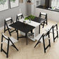 Mid-Century Modern Dining Table Rectangle Rubberwood Drop-Leaf Dining Table for Home Use Clearhalo ' dining_table' 'Dining Tables & Seating' 'Dining Tables' 'furn' 'furn_dining_table' 'Furniture' 'furniture_dining_table' 'Kitchen & Dining Furniture' 'kitchen&dining_furn' 'kitchen' 'kitchen_dining_table' 4092890