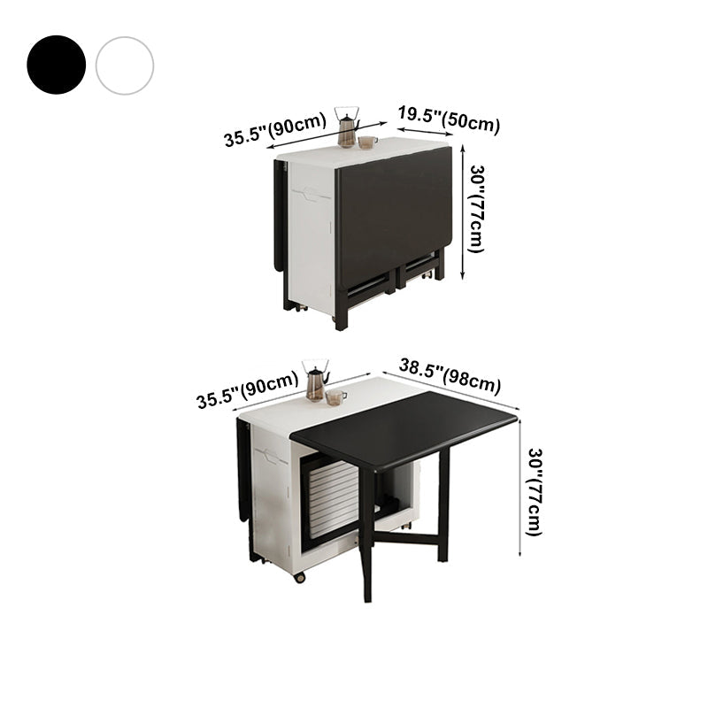 Mid-Century Modern Dining Table Rectangle Rubberwood Drop-Leaf Dining Table for Home Use Clearhalo ' dining_table' 'Dining Tables & Seating' 'Dining Tables' 'furn' 'furn_dining_table' 'Furniture' 'furniture_dining_table' 'Kitchen & Dining Furniture' 'kitchen&dining_furn' 'kitchen' 'kitchen_dining_table' 4092898