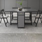 Rectangle Mid-Century Modern Dining Table Drop-Leaf Table with Ash Solid Wood Base,59"L x 29.1"H Clearhalo ' dining_table' 'Dining Tables & Seating' 'Dining Tables' 'furn' 'furn_dining_table' 'Furniture' 'furniture_dining_table' 'Kitchen & Dining Furniture' 'kitchen&dining_furn' 'kitchen' 'kitchen_dining_table' 4092900