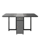 Rectangle Mid-Century Modern Dining Table Drop-Leaf Table with Ash Solid Wood Base,59"L x 29.1"H Gray Without Chairs Clearhalo ' dining_table' 'Dining Tables & Seating' 'Dining Tables' 'furn' 'furn_dining_table' 'Furniture' 'furniture_dining_table' 'Kitchen & Dining Furniture' 'kitchen&dining_furn' 'kitchen' 'kitchen_dining_table' 4092902