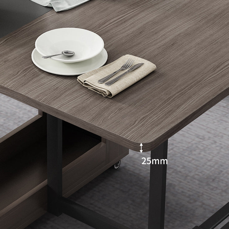 Rectangle Mid-Century Modern Dining Table Wood Base Table for Home Kitchen Dinner Clearhalo ' dining_table' 'Dining Tables & Seating' 'Dining Tables' 'furn' 'furn_dining_table' 'Furniture' 'furniture_dining_table' 'Kitchen & Dining Furniture' 'kitchen&dining_furn' 'kitchen' 'kitchen_dining_table' 4092914