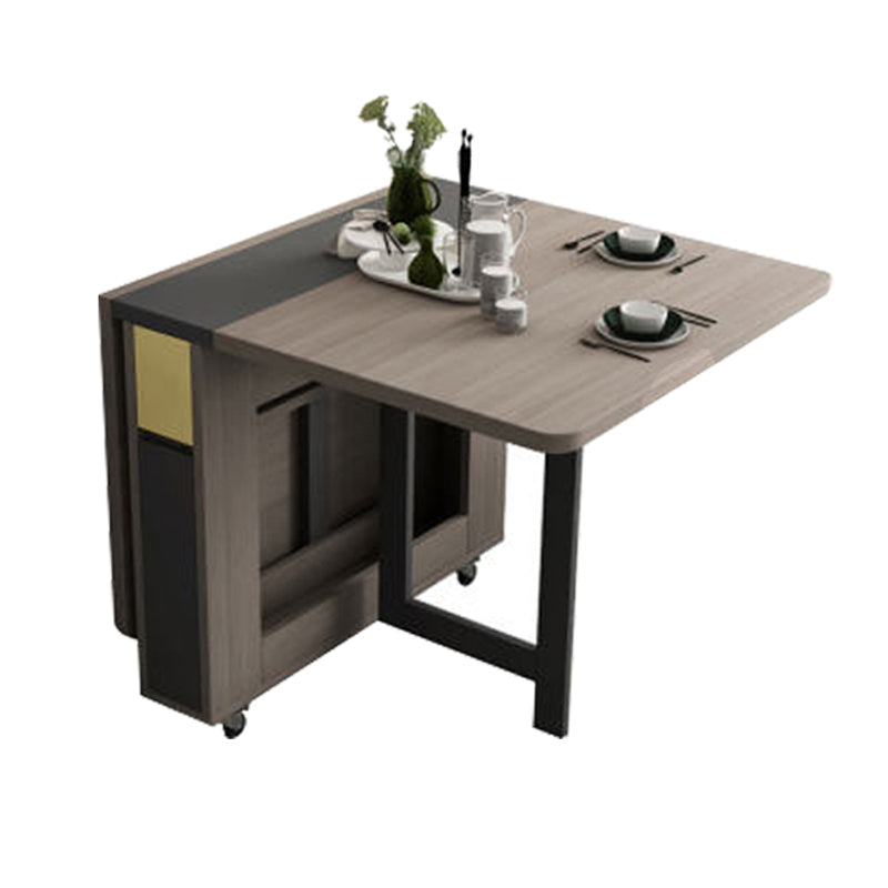 Rectangle Mid-Century Modern Dining Table Wood Base Table for Home Kitchen Dinner Gray 47.2"L x 31.5"W x 29.5"H Without Chairs Clearhalo ' dining_table' 'Dining Tables & Seating' 'Dining Tables' 'furn' 'furn_dining_table' 'Furniture' 'furniture_dining_table' 'Kitchen & Dining Furniture' 'kitchen&dining_furn' 'kitchen' 'kitchen_dining_table' 4092917