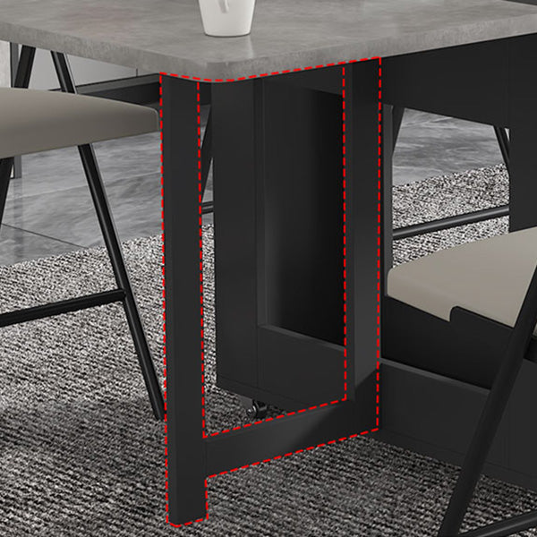 Contemporary Style Folding Dining Table Rectangle Table for Home Clearhalo ' dining_table' 'Dining Tables & Seating' 'Dining Tables' 'furn' 'furn_dining_table' 'Furniture' 'furniture_dining_table' 'Kitchen & Dining Furniture' 'kitchen&dining_furn' 'kitchen' 'kitchen_dining_table' 4092935