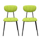 Minimalist Style Upholstered Armless Dining Chairs Open Back Dining Side Chairs Light Green 2 Piece Set Clearhalo ' kitchen&dining_furn' 'Dining Chairs' 'Dining Tables & Seating' 'dining_chair' 'furn' 'furn_dining_chair' 'Furniture' 'furniture_dining_chair' 'Kitchen & Dining Furniture' 'kitchen' 4096132