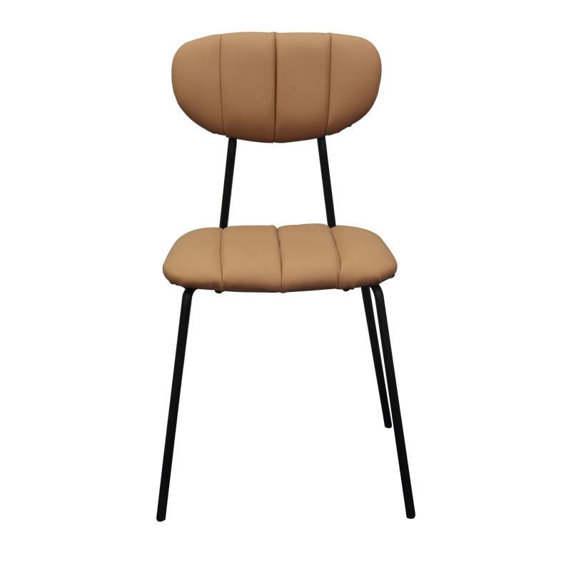 Minimalist Style Upholstered Armless Dining Chairs Open Back Dining Side Chairs Khaki 1 Piece Clearhalo ' kitchen&dining_furn' 'Dining Chairs' 'Dining Tables & Seating' 'dining_chair' 'furn' 'furn_dining_chair' 'Furniture' 'furniture_dining_chair' 'Kitchen & Dining Furniture' 'kitchen' 4096136