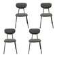 Minimalist Style Upholstered Armless Dining Chairs Open Back Dining Side Chairs Silver Gray 4 Piece Set Clearhalo ' kitchen&dining_furn' 'Dining Chairs' 'Dining Tables & Seating' 'dining_chair' 'furn' 'furn_dining_chair' 'Furniture' 'furniture_dining_chair' 'Kitchen & Dining Furniture' 'kitchen' 4096144