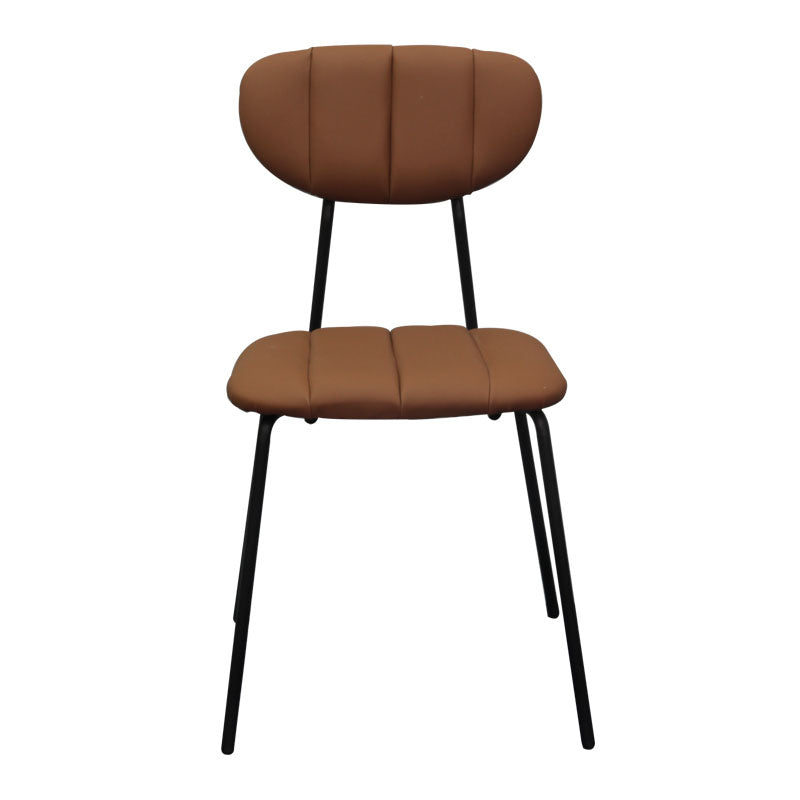 Minimalist Style Upholstered Armless Dining Chairs Open Back Dining Side Chairs Coffee 1 Piece Clearhalo ' kitchen&dining_furn' 'Dining Chairs' 'Dining Tables & Seating' 'dining_chair' 'furn' 'furn_dining_chair' 'Furniture' 'furniture_dining_chair' 'Kitchen & Dining Furniture' 'kitchen' 4096145