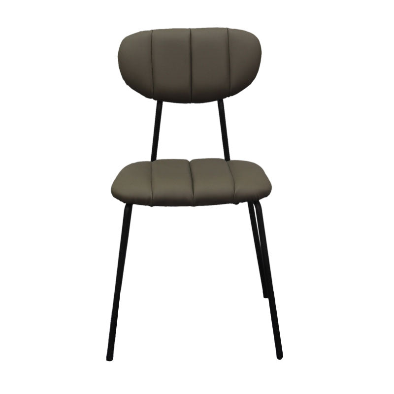 Minimalist Style Upholstered Armless Dining Chairs Open Back Dining Side Chairs Dark Gray 1 Piece Clearhalo ' kitchen&dining_furn' 'Dining Chairs' 'Dining Tables & Seating' 'dining_chair' 'furn' 'furn_dining_chair' 'Furniture' 'furniture_dining_chair' 'Kitchen & Dining Furniture' 'kitchen' 4096148