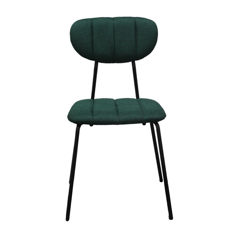 Minimalist Style Upholstered Armless Dining Chairs Open Back Dining Side Chairs Dark Green 1 Piece Clearhalo ' kitchen&dining_furn' 'Dining Chairs' 'Dining Tables & Seating' 'dining_chair' 'furn' 'furn_dining_chair' 'Furniture' 'furniture_dining_chair' 'Kitchen & Dining Furniture' 'kitchen' 4096151