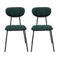 Minimalist Style Upholstered Armless Dining Chairs Open Back Dining Side Chairs Dark Green 2 Piece Set Clearhalo ' kitchen&dining_furn' 'Dining Chairs' 'Dining Tables & Seating' 'dining_chair' 'furn' 'furn_dining_chair' 'Furniture' 'furniture_dining_chair' 'Kitchen & Dining Furniture' 'kitchen' 4096152