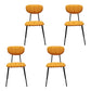 Minimalist Style Upholstered Armless Dining Chairs Open Back Dining Side Chairs Orange 4 Piece Set Clearhalo ' kitchen&dining_furn' 'Dining Chairs' 'Dining Tables & Seating' 'dining_chair' 'furn' 'furn_dining_chair' 'Furniture' 'furniture_dining_chair' 'Kitchen & Dining Furniture' 'kitchen' 4096156