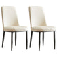 Modern Indoor-Outdoor Dining Chair Metal Armless Cushioned Solid Back Chair Off-White 2 Piece Set Black Clearhalo ' kitchen&dining_furn' 'Dining Chairs' 'Dining Tables & Seating' 'dining_chair' 'furn' 'furn_dining_chair' 'Furniture' 'furniture_dining_chair' 'Kitchen & Dining Furniture' 'kitchen' 4096161