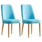 Modern Indoor-Outdoor Dining Chair Metal Armless Cushioned Solid Back Chair Blue 2 Piece Set Natural Wood Clearhalo ' kitchen&dining_furn' 'Dining Chairs' 'Dining Tables & Seating' 'dining_chair' 'furn' 'furn_dining_chair' 'Furniture' 'furniture_dining_chair' 'Kitchen & Dining Furniture' 'kitchen' 4096172