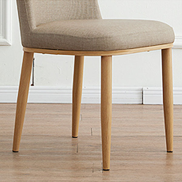 Modern Indoor-Outdoor Dining Chair Metal Armless Cushioned Solid Back Chair Clearhalo ' kitchen&dining_furn' 'Dining Chairs' 'Dining Tables & Seating' 'dining_chair' 'furn' 'furn_dining_chair' 'Furniture' 'furniture_dining_chair' 'Kitchen & Dining Furniture' 'kitchen' 4096173