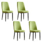 Modern Indoor-Outdoor Dining Chair Metal Armless Cushioned Solid Back Chair Green 4 Piece Set Black Clearhalo ' kitchen&dining_furn' 'Dining Chairs' 'Dining Tables & Seating' 'dining_chair' 'furn' 'furn_dining_chair' 'Furniture' 'furniture_dining_chair' 'Kitchen & Dining Furniture' 'kitchen' 4096194