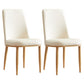 Modern Indoor-Outdoor Dining Chair Metal Armless Cushioned Solid Back Chair Off-White 2 Piece Set Natural Wood Clearhalo ' kitchen&dining_furn' 'Dining Chairs' 'Dining Tables & Seating' 'dining_chair' 'furn' 'furn_dining_chair' 'Furniture' 'furniture_dining_chair' 'Kitchen & Dining Furniture' 'kitchen' 4096196