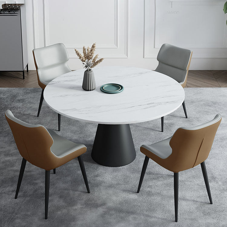 Contemporary Style Leather Dining Chairs Wingback Parsons Arm Chairs (Set of 2) Clearhalo ' kitchen&dining_furn' 'Dining Chairs' 'Dining Tables & Seating' 'dining_chair' 'furn' 'furn_dining_chair' 'Furniture' 'furniture_dining_chair' 'Kitchen & Dining Furniture' 'kitchen' 4096202