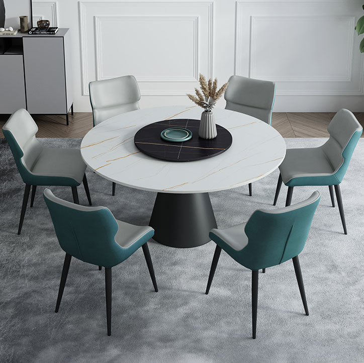 Contemporary Style Leather Dining Chairs Wingback Parsons Arm Chairs (Set of 2) Clearhalo ' kitchen&dining_furn' 'Dining Chairs' 'Dining Tables & Seating' 'dining_chair' 'furn' 'furn_dining_chair' 'Furniture' 'furniture_dining_chair' 'Kitchen & Dining Furniture' 'kitchen' 4096207