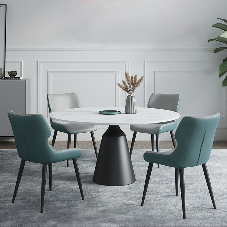 Contemporary Style Leather Dining Chairs Wingback Parsons Arm Chairs (Set of 2) Clearhalo ' kitchen&dining_furn' 'Dining Chairs' 'Dining Tables & Seating' 'dining_chair' 'furn' 'furn_dining_chair' 'Furniture' 'furniture_dining_chair' 'Kitchen & Dining Furniture' 'kitchen' 4096216