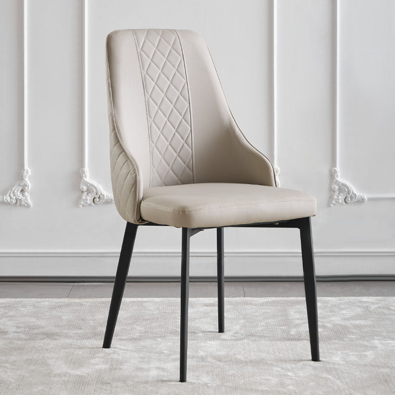 Contemporary Style Parsons Dining Side Chairs Upholstered Armless Dining Chairs Light Gray 1 Piece Clearhalo ' kitchen&dining_furn' 'Dining Chairs' 'Dining Tables & Seating' 'dining_chair' 'furn' 'furn_dining_chair' 'Furniture' 'furniture_dining_chair' 'Kitchen & Dining Furniture' 'kitchen' 4096226