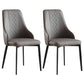 Contemporary Style Parsons Dining Side Chairs Upholstered Armless Dining Chairs Dark Gray 2 Piece Set Clearhalo ' kitchen&dining_furn' 'Dining Chairs' 'Dining Tables & Seating' 'dining_chair' 'furn' 'furn_dining_chair' 'Furniture' 'furniture_dining_chair' 'Kitchen & Dining Furniture' 'kitchen' 4096230