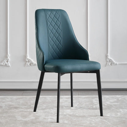 Contemporary Style Parsons Dining Side Chairs Upholstered Armless Dining Chairs Blue 1 Piece Clearhalo ' kitchen&dining_furn' 'Dining Chairs' 'Dining Tables & Seating' 'dining_chair' 'furn' 'furn_dining_chair' 'Furniture' 'furniture_dining_chair' 'Kitchen & Dining Furniture' 'kitchen' 4096234