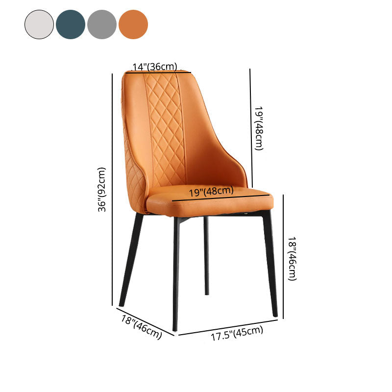 Contemporary Style Parsons Dining Side Chairs Upholstered Armless Dining Chairs Clearhalo ' kitchen&dining_furn' 'Dining Chairs' 'Dining Tables & Seating' 'dining_chair' 'furn' 'furn_dining_chair' 'Furniture' 'furniture_dining_chair' 'Kitchen & Dining Furniture' 'kitchen' 4096239