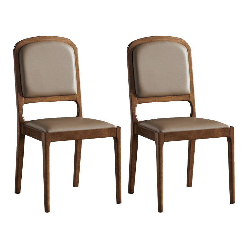 Contemporary Style Wood Dining Side Chairs Open Back Dining Side Chairs (Set of 2) Khaki Clearhalo ' kitchen&dining_furn' 'Dining Chairs' 'Dining Tables & Seating' 'dining_chair' 'furn' 'furn_dining_chair' 'Furniture' 'furniture_dining_chair' 'Kitchen & Dining Furniture' 'kitchen' 4096248