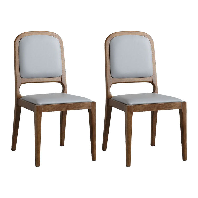 Contemporary Style Wood Dining Side Chairs Open Back Dining Side Chairs (Set of 2) Grey Clearhalo ' kitchen&dining_furn' 'Dining Chairs' 'Dining Tables & Seating' 'dining_chair' 'furn' 'furn_dining_chair' 'Furniture' 'furniture_dining_chair' 'Kitchen & Dining Furniture' 'kitchen' 4096250