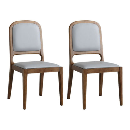 Contemporary Style Wood Dining Side Chairs Open Back Dining Side Chairs (Set of 2) Grey Clearhalo ' kitchen&dining_furn' 'Dining Chairs' 'Dining Tables & Seating' 'dining_chair' 'furn' 'furn_dining_chair' 'Furniture' 'furniture_dining_chair' 'Kitchen & Dining Furniture' 'kitchen' 4096250