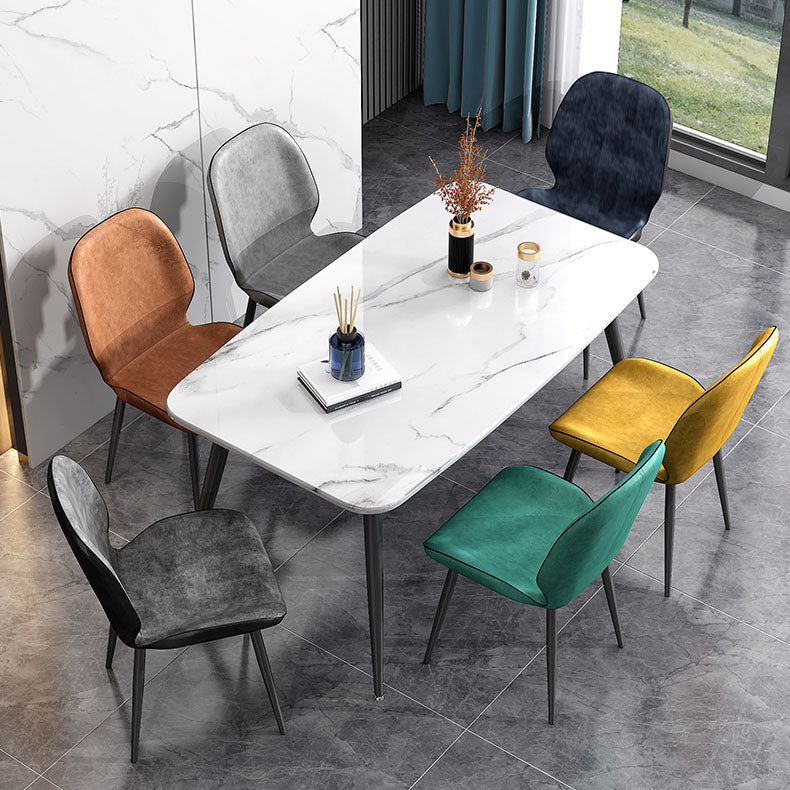 Minimalist Style Wingback Parsons Chairs Armless Dining Chairs for Kitchen Clearhalo ' kitchen&dining_furn' 'Dining Chairs' 'Dining Tables & Seating' 'dining_chair' 'furn' 'furn_dining_chair' 'Furniture' 'furniture_dining_chair' 'Kitchen & Dining Furniture' 'kitchen' 4096255