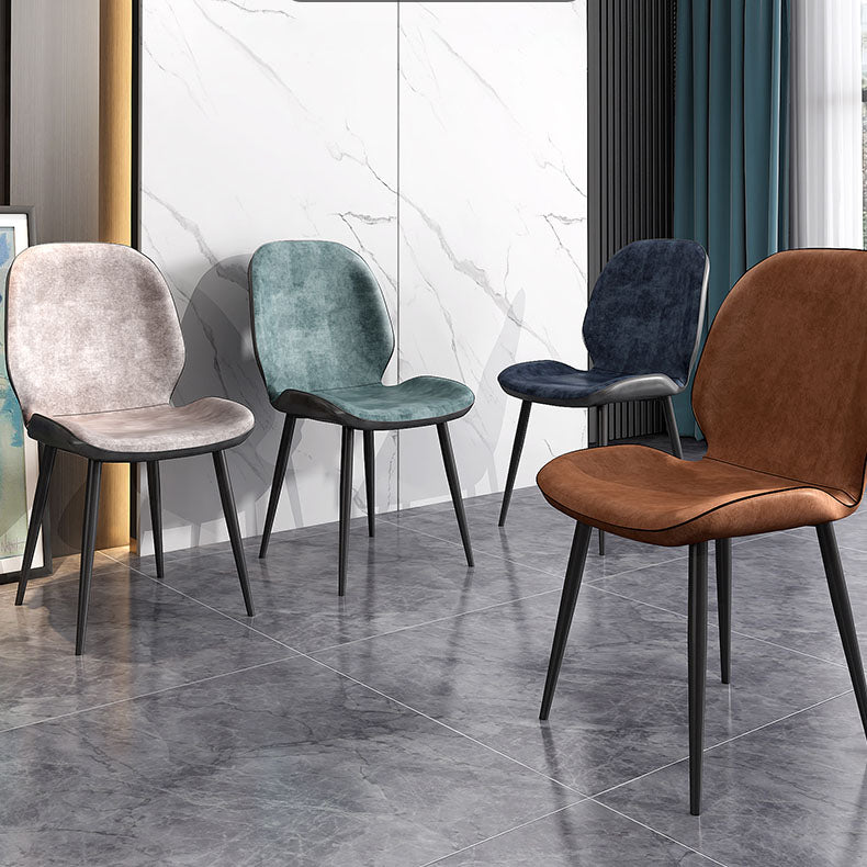 Minimalist Style Wingback Parsons Chairs Armless Dining Chairs for Kitchen Clearhalo ' kitchen&dining_furn' 'Dining Chairs' 'Dining Tables & Seating' 'dining_chair' 'furn' 'furn_dining_chair' 'Furniture' 'furniture_dining_chair' 'Kitchen & Dining Furniture' 'kitchen' 4096257