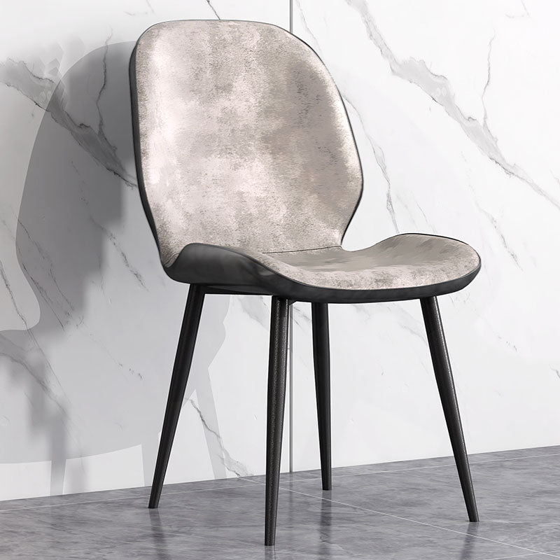 Minimalist Style Wingback Parsons Chairs Armless Dining Chairs for Kitchen Beige 1 Piece Clearhalo ' kitchen&dining_furn' 'Dining Chairs' 'Dining Tables & Seating' 'dining_chair' 'furn' 'furn_dining_chair' 'Furniture' 'furniture_dining_chair' 'Kitchen & Dining Furniture' 'kitchen' 4096268