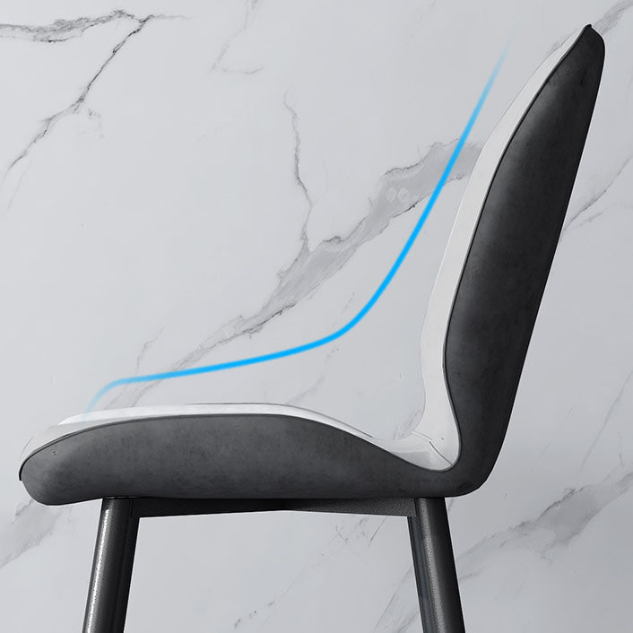 Minimalist Style Wingback Parsons Chairs Armless Dining Chairs for Kitchen Clearhalo ' kitchen&dining_furn' 'Dining Chairs' 'Dining Tables & Seating' 'dining_chair' 'furn' 'furn_dining_chair' 'Furniture' 'furniture_dining_chair' 'Kitchen & Dining Furniture' 'kitchen' 4096270