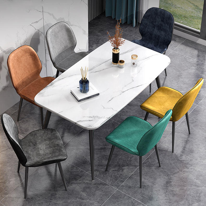 Minimalist Style Wingback Parsons Chairs Armless Dining Chairs for Kitchen Clearhalo ' kitchen&dining_furn' 'Dining Chairs' 'Dining Tables & Seating' 'dining_chair' 'furn' 'furn_dining_chair' 'Furniture' 'furniture_dining_chair' 'Kitchen & Dining Furniture' 'kitchen' 4096276