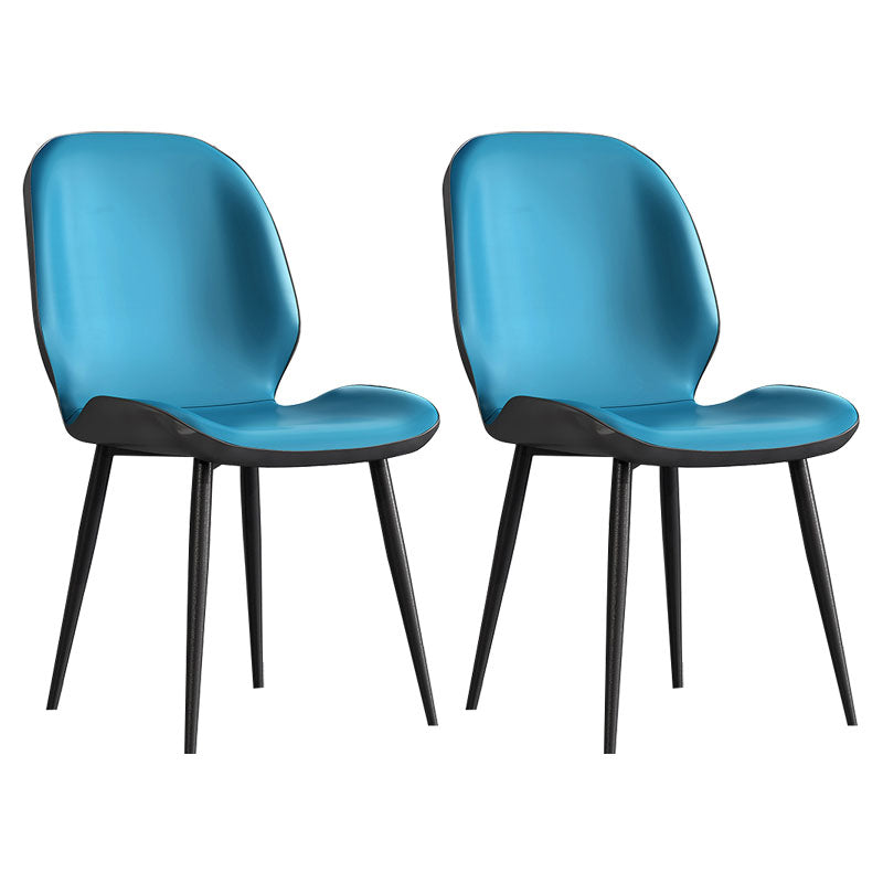Minimalist Style Wingback Parsons Chairs Armless Dining Chairs for Kitchen Blue 2 Piece Set Clearhalo ' kitchen&dining_furn' 'Dining Chairs' 'Dining Tables & Seating' 'dining_chair' 'furn' 'furn_dining_chair' 'Furniture' 'furniture_dining_chair' 'Kitchen & Dining Furniture' 'kitchen' 4096285