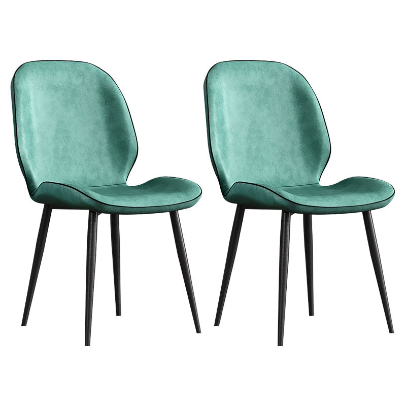 Minimalist Style Wingback Parsons Chairs Armless Dining Chairs for Kitchen Light Green 2 Piece Set Clearhalo ' kitchen&dining_furn' 'Dining Chairs' 'Dining Tables & Seating' 'dining_chair' 'furn' 'furn_dining_chair' 'Furniture' 'furniture_dining_chair' 'Kitchen & Dining Furniture' 'kitchen' 4096288