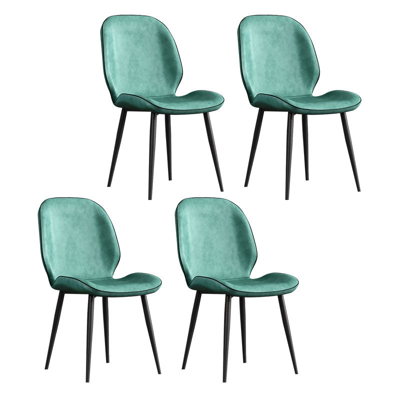 Minimalist Style Wingback Parsons Chairs Armless Dining Chairs for Kitchen Light Green 4 Piece Set Clearhalo ' kitchen&dining_furn' 'Dining Chairs' 'Dining Tables & Seating' 'dining_chair' 'furn' 'furn_dining_chair' 'Furniture' 'furniture_dining_chair' 'Kitchen & Dining Furniture' 'kitchen' 4096289