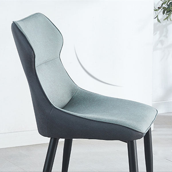 Contemporary Faux Leather Dining Chairs Wingback Armless Chairs for Kitchen Clearhalo ' kitchen&dining_furn' 'Dining Chairs' 'Dining Tables & Seating' 'dining_chair' 'furn' 'furn_dining_chair' 'Furniture' 'furniture_dining_chair' 'Kitchen & Dining Furniture' 'kitchen' 4096301