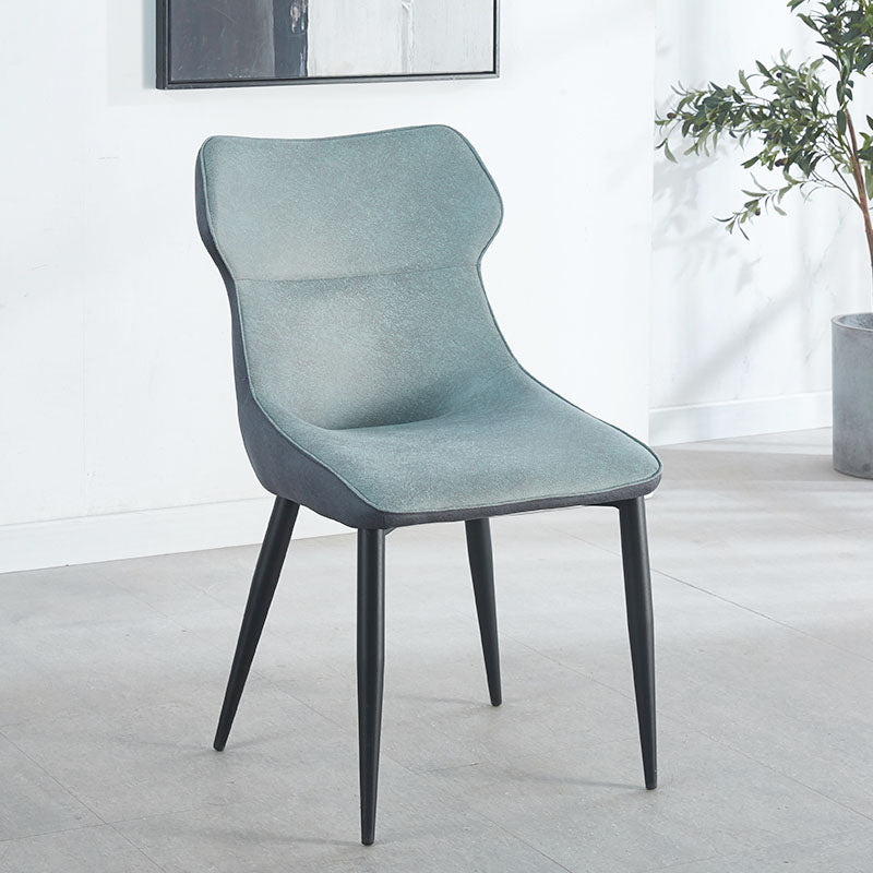 Contemporary Faux Leather Dining Chairs Wingback Armless Chairs for Kitchen Green 1 Piece Clearhalo ' kitchen&dining_furn' 'Dining Chairs' 'Dining Tables & Seating' 'dining_chair' 'furn' 'furn_dining_chair' 'Furniture' 'furniture_dining_chair' 'Kitchen & Dining Furniture' 'kitchen' 4096304