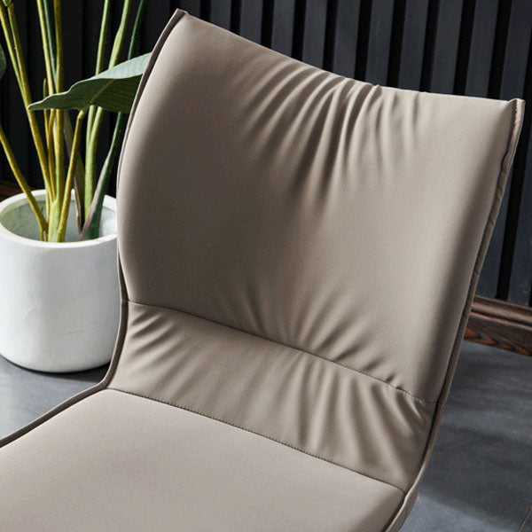 Contemporary PU Leather Dining Chairs Armless Solid Back Side Chairs for Home Use Clearhalo ' kitchen&dining_furn' 'Dining Chairs' 'Dining Tables & Seating' 'dining_chair' 'furn' 'furn_dining_chair' 'Furniture' 'furniture_dining_chair' 'Kitchen & Dining Furniture' 'kitchen' 4096329