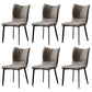 Contemporary PU Leather Dining Chairs Armless Solid Back Side Chairs for Home Use Dark Gray 6 Piece Set Clearhalo ' kitchen&dining_furn' 'Dining Chairs' 'Dining Tables & Seating' 'dining_chair' 'furn' 'furn_dining_chair' 'Furniture' 'furniture_dining_chair' 'Kitchen & Dining Furniture' 'kitchen' 4096331