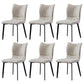 Contemporary PU Leather Dining Chairs Armless Solid Back Side Chairs for Home Use Light Gray 6 Piece Set Clearhalo ' kitchen&dining_furn' 'Dining Chairs' 'Dining Tables & Seating' 'dining_chair' 'furn' 'furn_dining_chair' 'Furniture' 'furniture_dining_chair' 'Kitchen & Dining Furniture' 'kitchen' 4096337