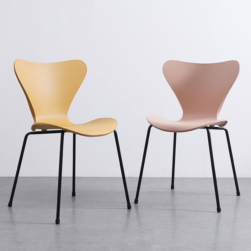 Home Wingback Dining Armless Chairs Indoor Dining Side Chairs with Metal Legs Clearhalo ' kitchen&dining_furn' 'Dining Chairs' 'Dining Tables & Seating' 'dining_chair' 'furn' 'furn_dining_chair' 'Furniture' 'furniture_dining_chair' 'Kitchen & Dining Furniture' 'kitchen' 4096365